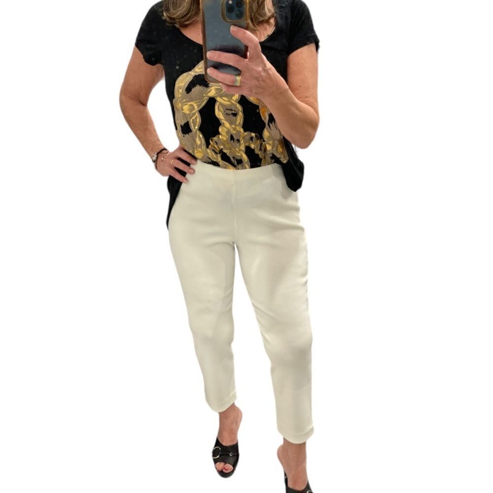 Carmen Marc Valvo Rayon Blend Size Zipper Crop Pants.Size S